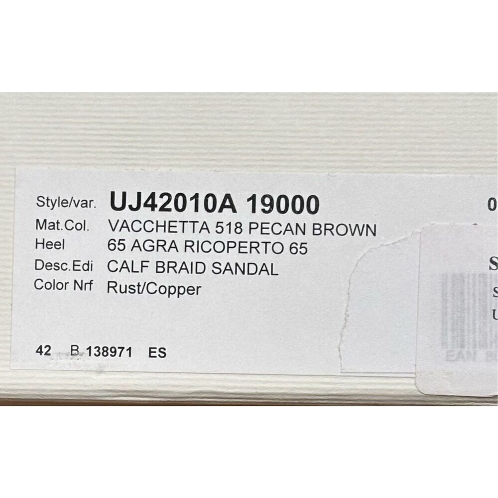 ULLA JOHNSON Sofia 70mm interwoven leather sandals NWB Size in Rust/Copper NWB S - Picture 7 of 9